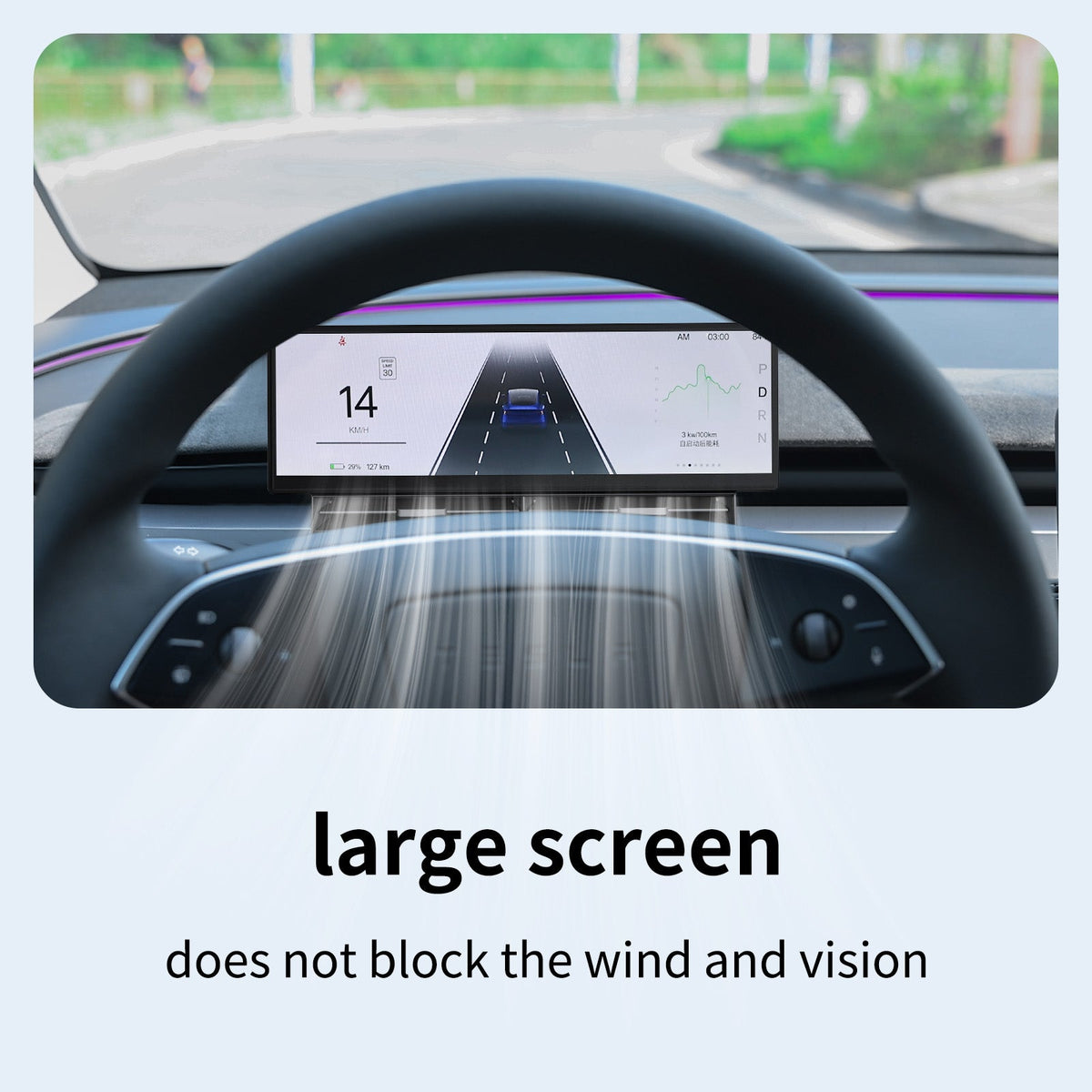 Sikunuo 10.88′′ Touch Screen Instrument Cluster Dashboard Display for Model 3/Y