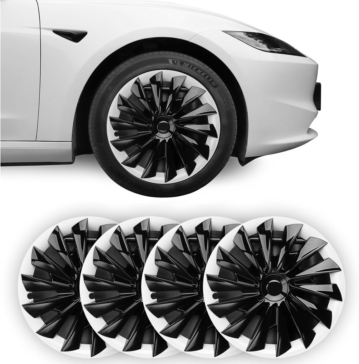 Sikunuo 18″ Blade Wheel Cover For Model 3 Highland (4PCS)