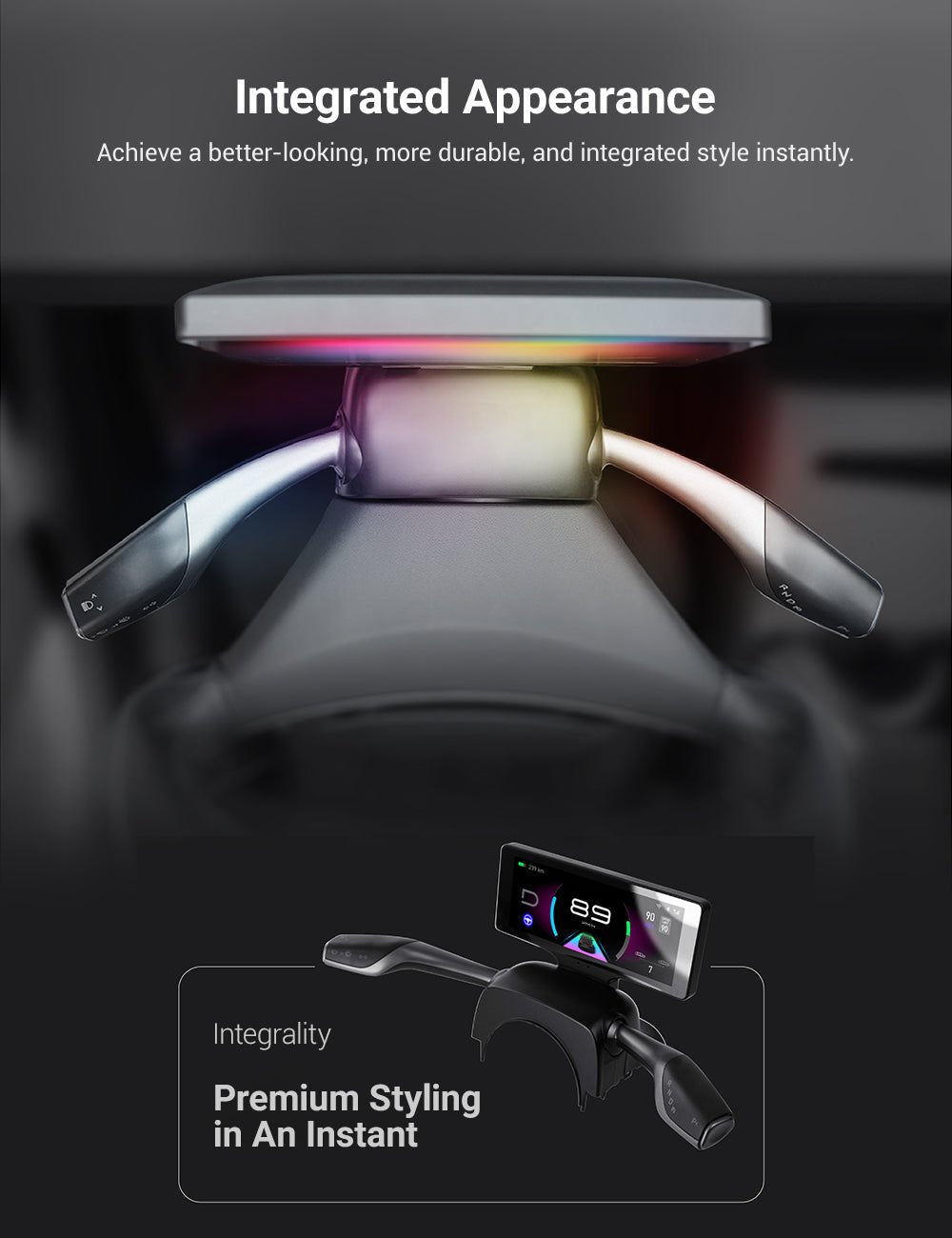 Sikunuo 7′′ Gear Shift Touch Screen Dashboard Display for Model 3 Highland / Model Y Juniper