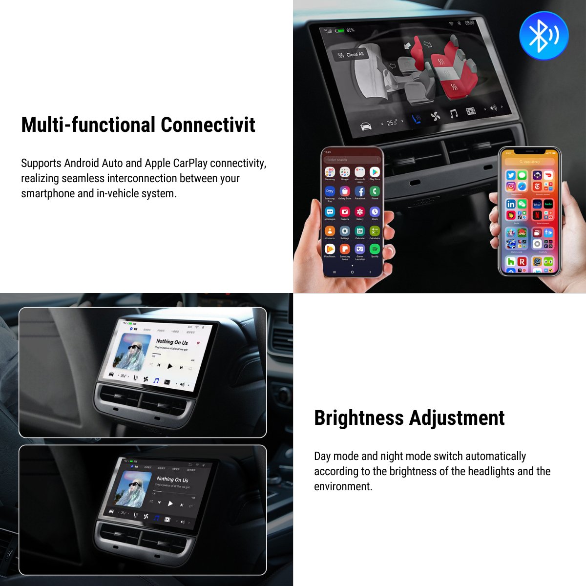 Sikunuo 7" Rear Entertainment System for Model Y / 3