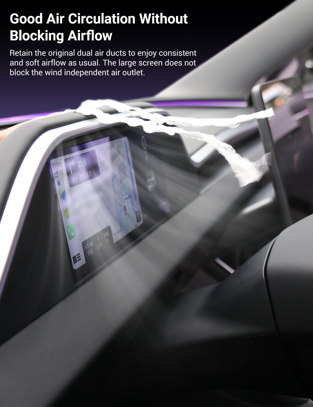 Sikunuo 8.9'' Dashboard Display with Ambient Lighting for Model 3 Highland / Model Y Juniper