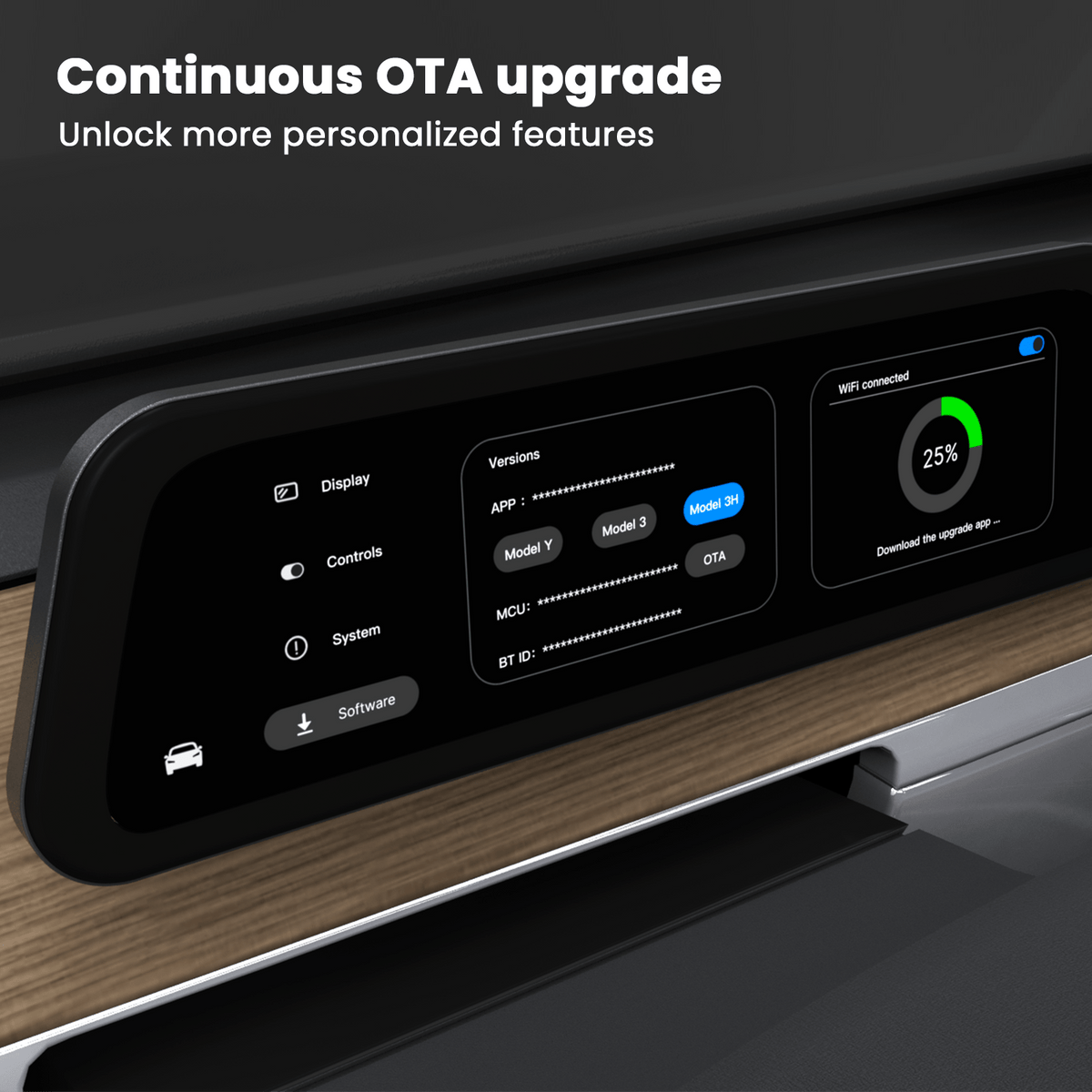 Sikunuo 9.6 Inch Instrument Cluster Dashboard Display for Model 3 / Y