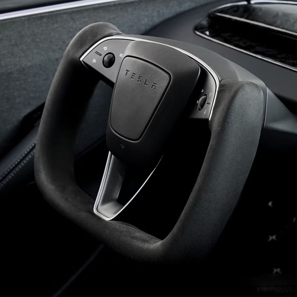 Sikunuo Alcantara Yoke Steering Wheel for Model 3 Highland & Model Y Juniper