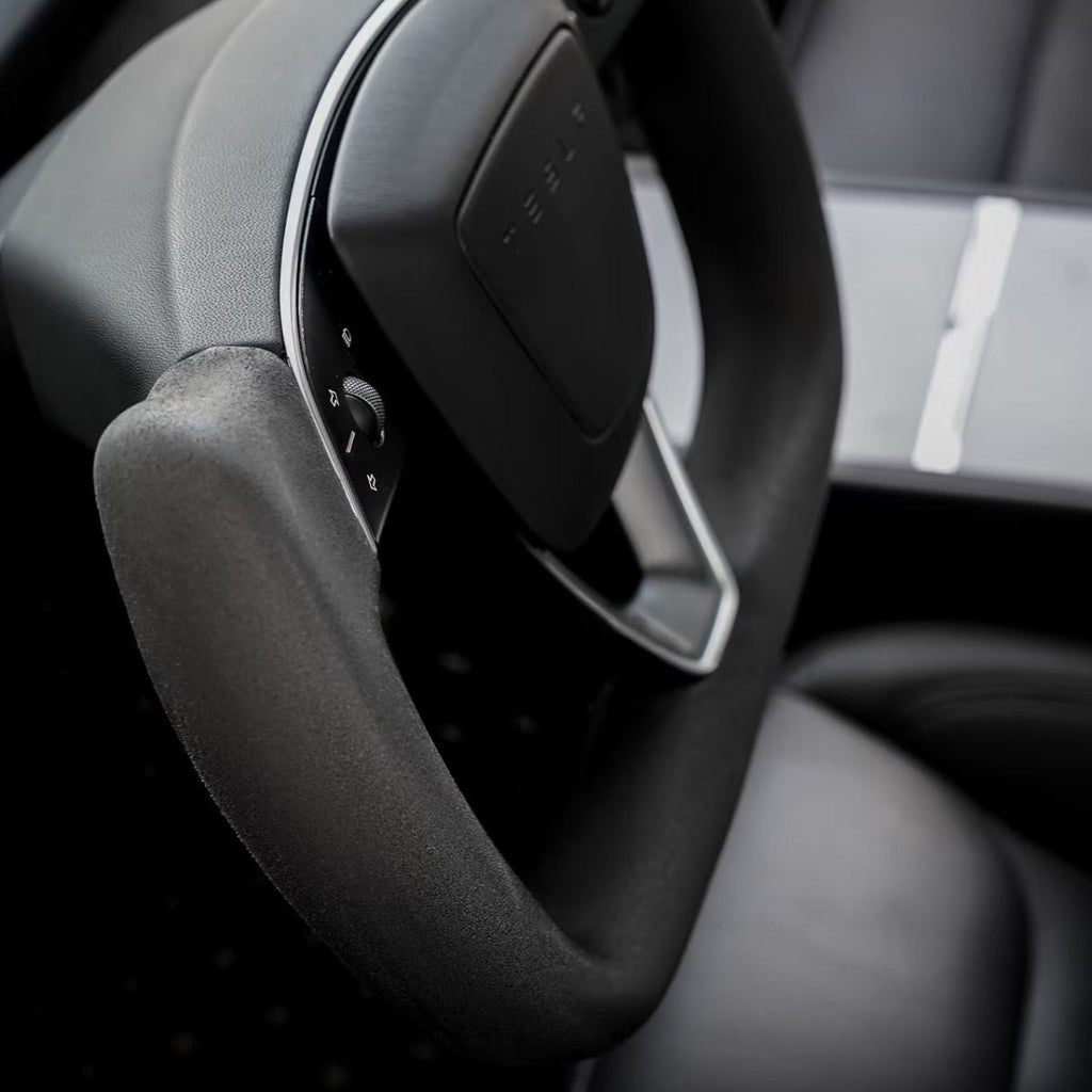 Sikunuo Alcantara Yoke Steering Wheel for Model 3 Highland & Model Y Juniper