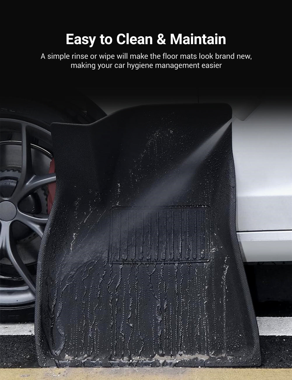 Sikunuo All Weather 3D Floor Mats for Tesla Model Y & Model 3 Highland