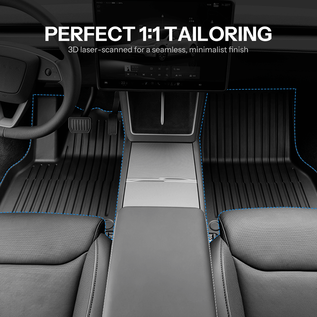 Sikunuo All-Weather TPE Floor Mats for Model YL 6-Seater 2026+