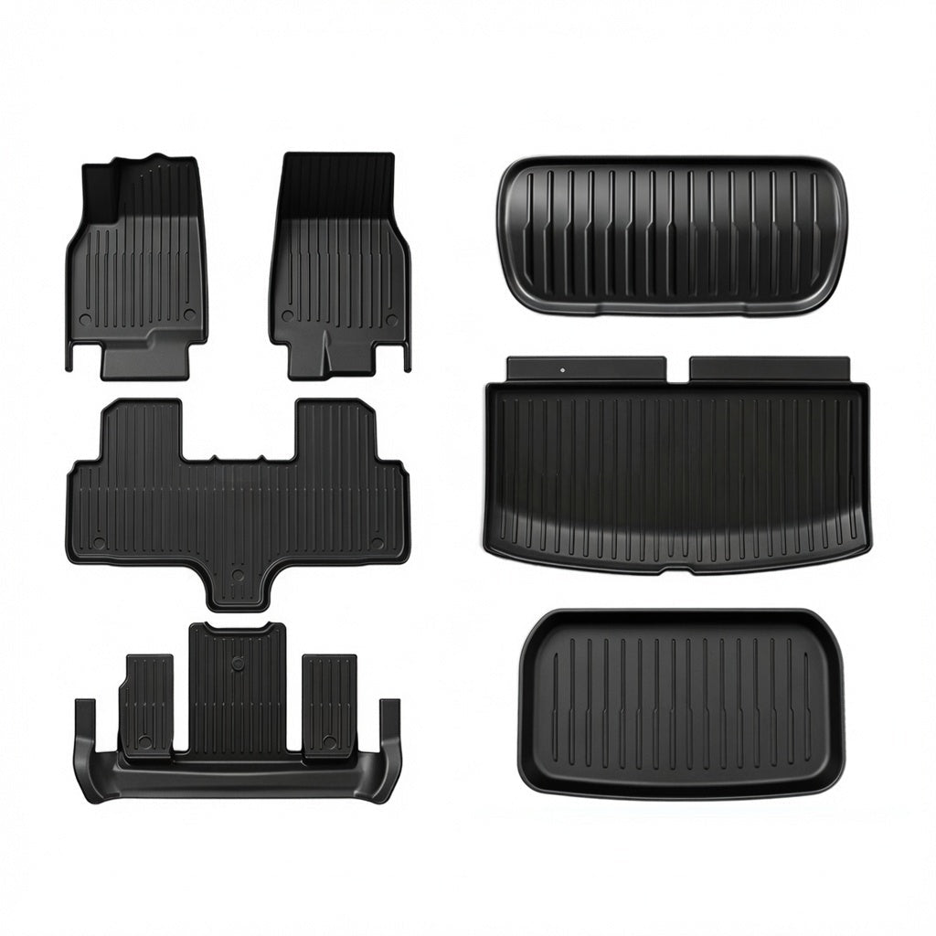 Sikunuo All-Weather TPE Floor Mats for Model YL 6-Seater 2026+