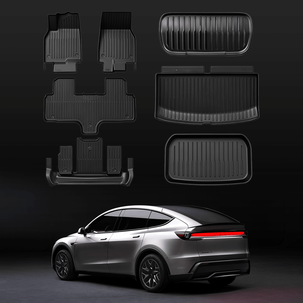 Sikunuo All-Weather TPE Floor Mats for Model YL 6-Seater 2026+
