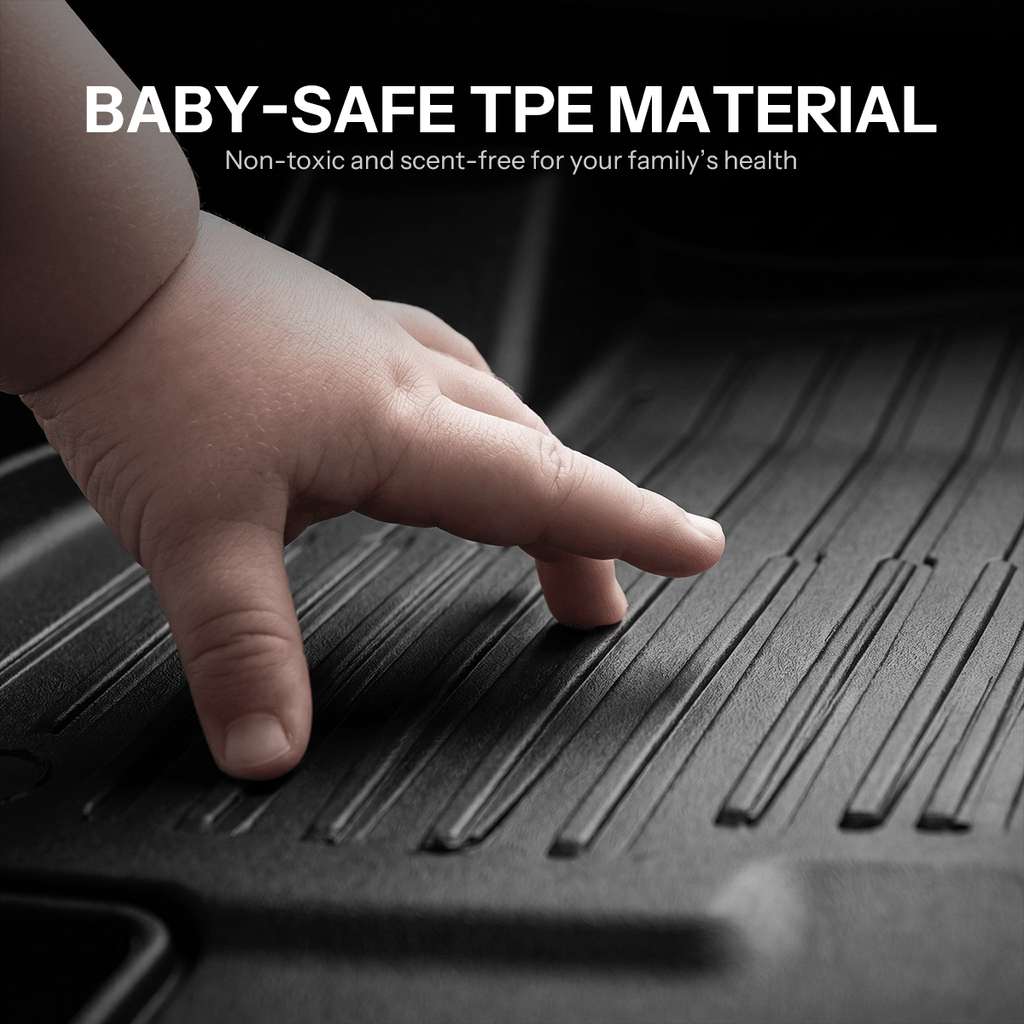 Sikunuo All-Weather TPE Floor Mats for Model YL 6-Seater 2026+