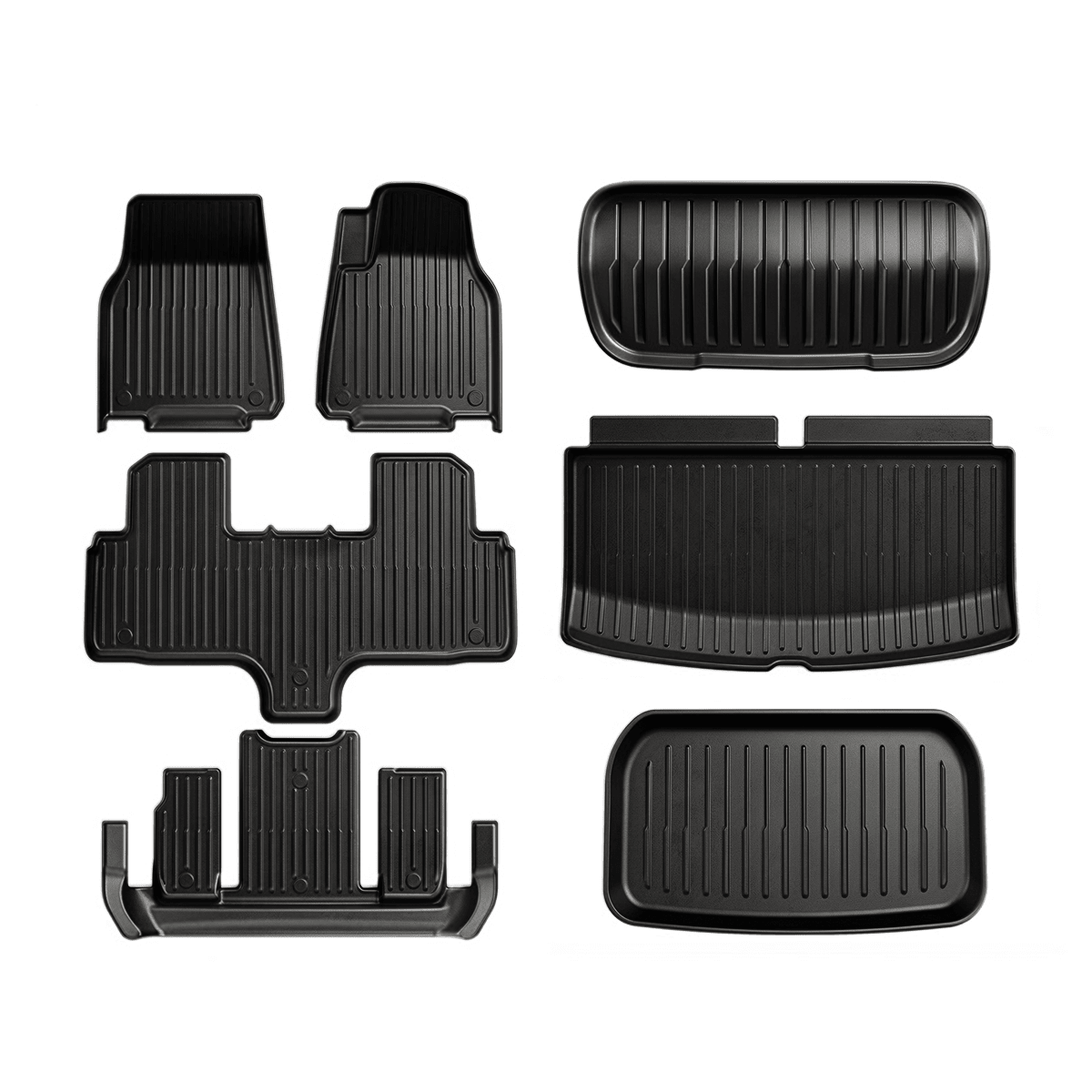 Sikunuo All-Weather TPE Floor Mats for Model YL 6-Seater 2026+