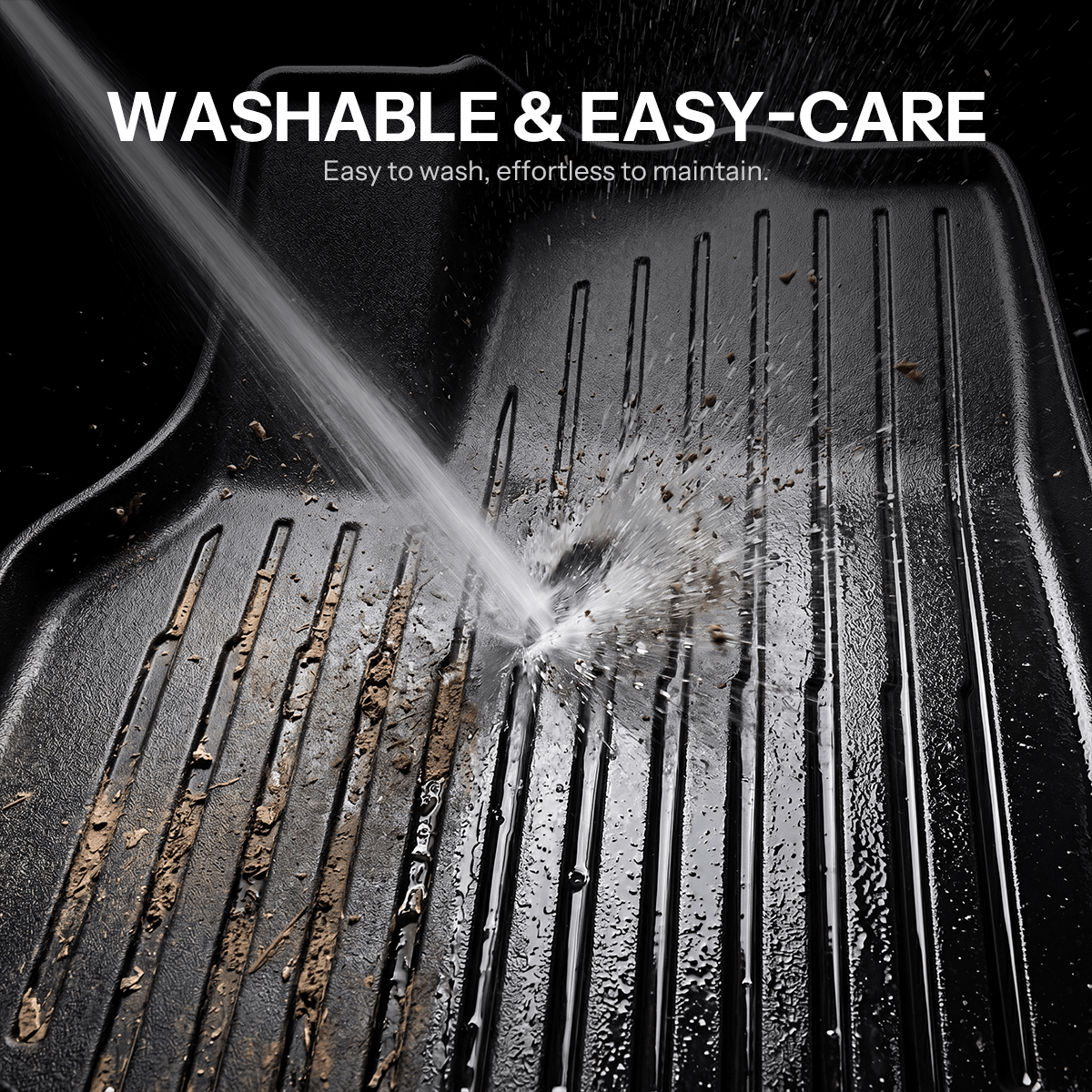 Sikunuo All-Weather TPE Floor Mats for Model YL 6-Seater 2026+