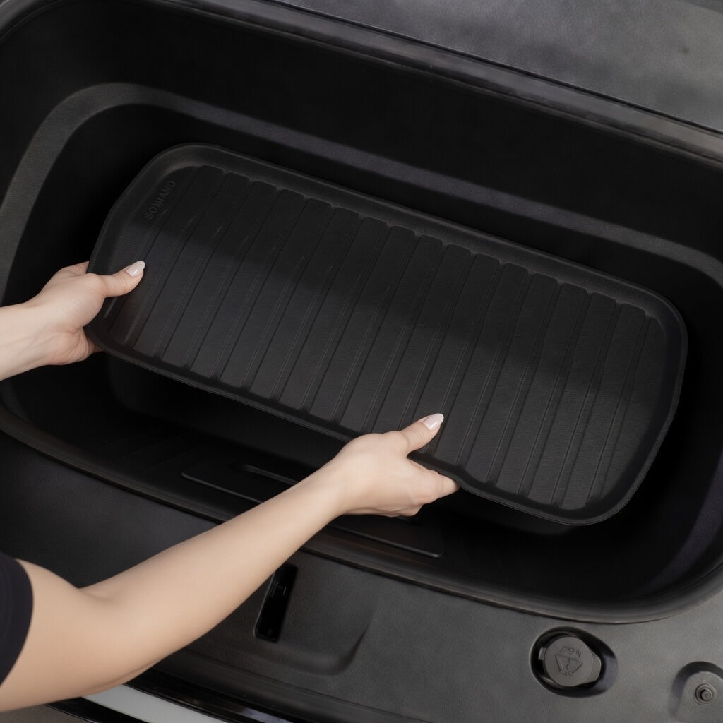 Sikunuo All-Weather TPE Front Trunk Mat for Tesla Model YL 6-Seater