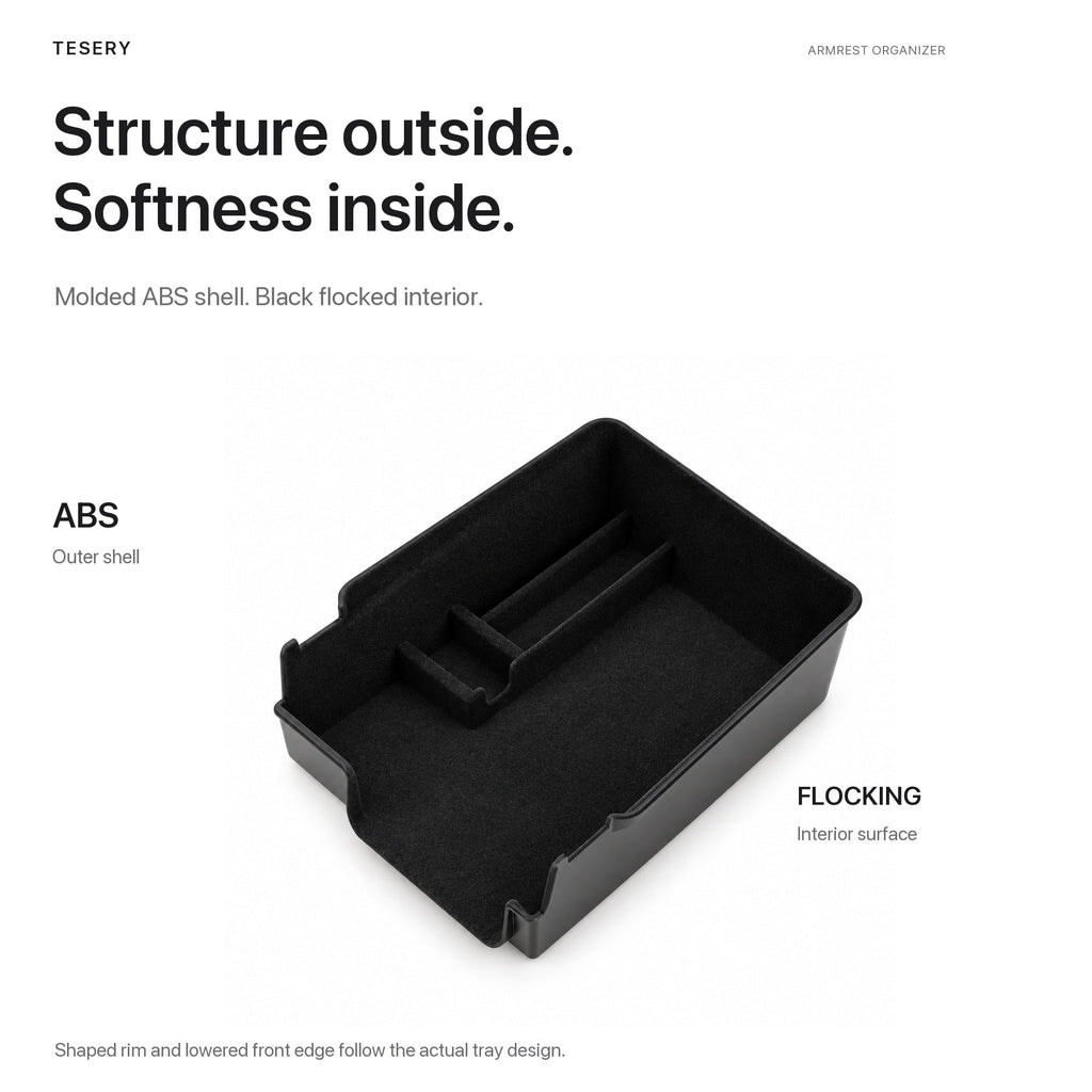 Sikunuo Armrest Organizer Console Tray for Model 3 / Model Y