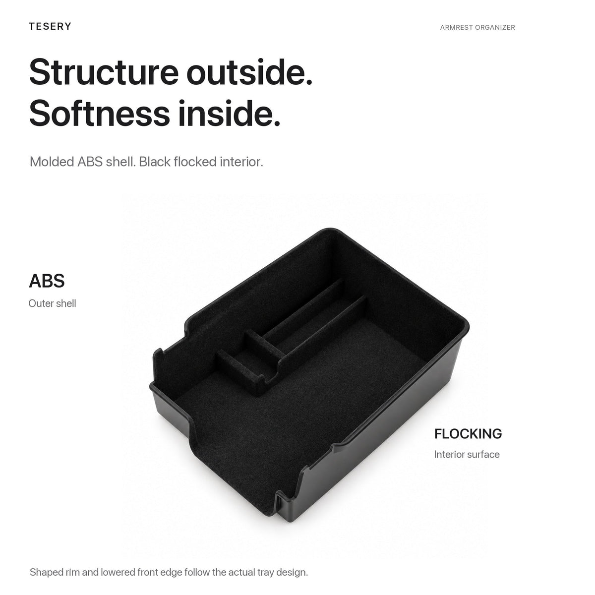 Sikunuo Armrest Organizer Console Tray for Model 3 / Model Y