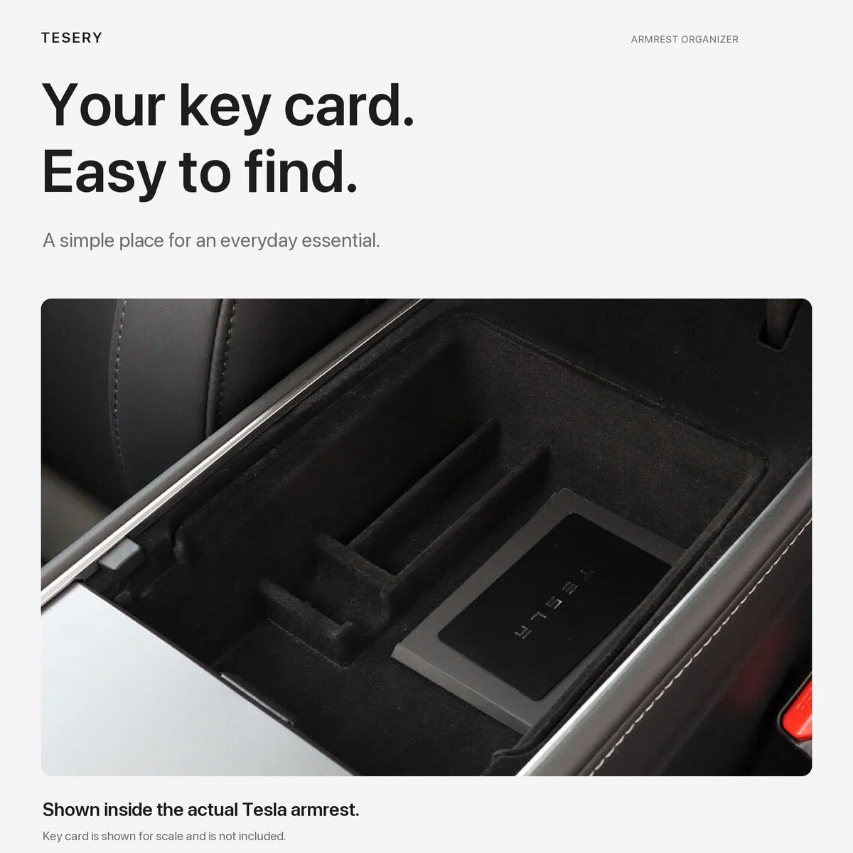 Sikunuo Armrest Organizer Console Tray for Model 3 / Model Y