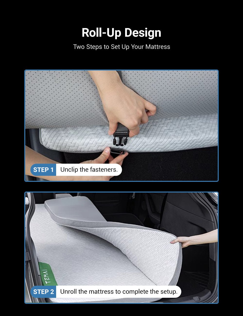 Sikunuo Camping Mattress for Tesla Model 3/Y
