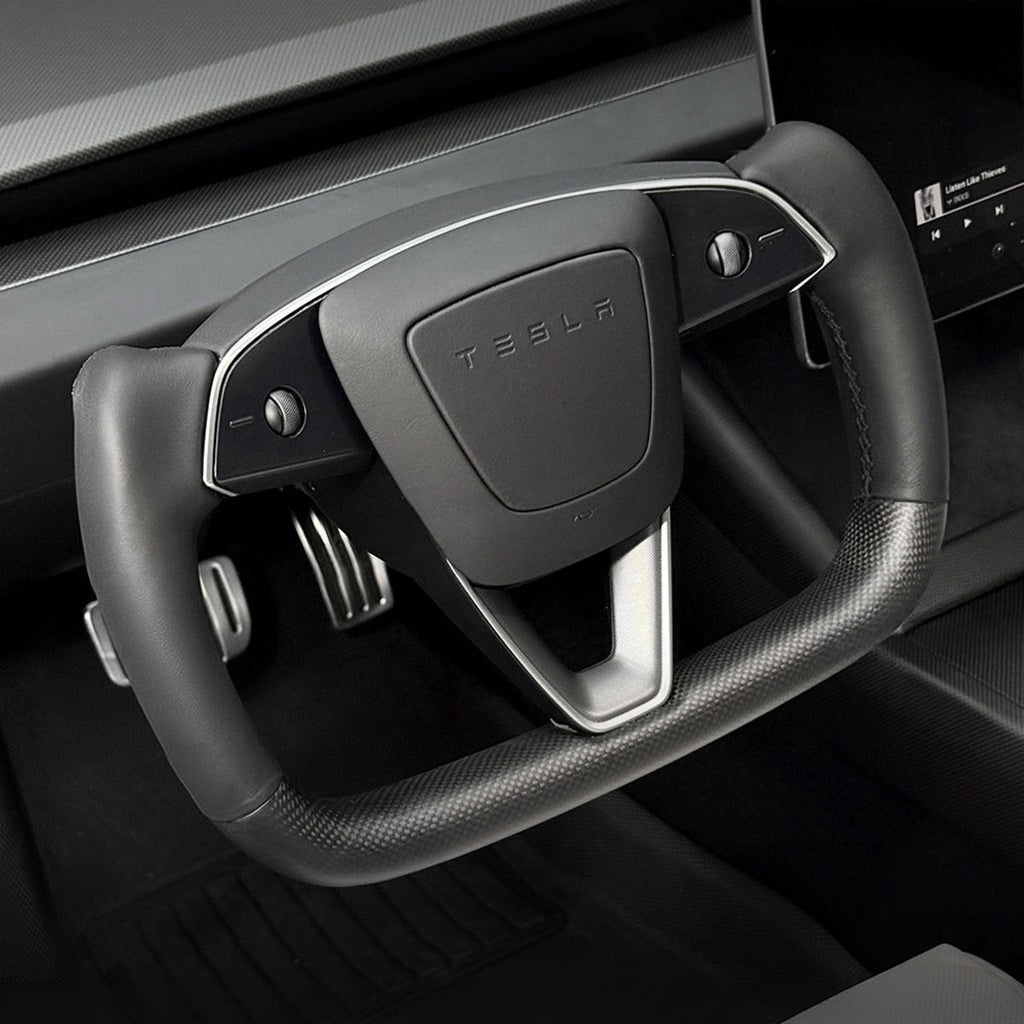 Sikunuo Carbon Fiber Heated Yoke Steering Wheel for Model 3 Highland / Model Y Juniper