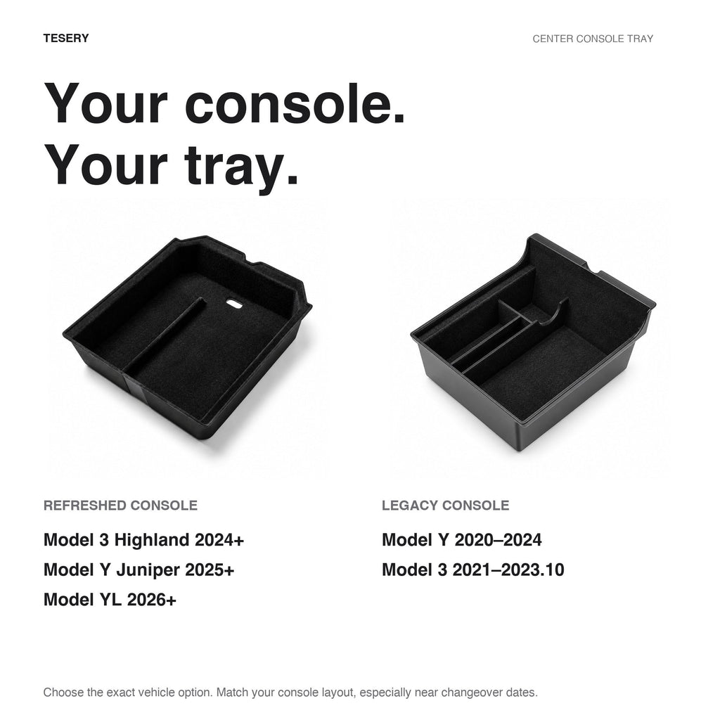 Sikunuo Center Console Tray for Model 3 & Model Y & Model YL