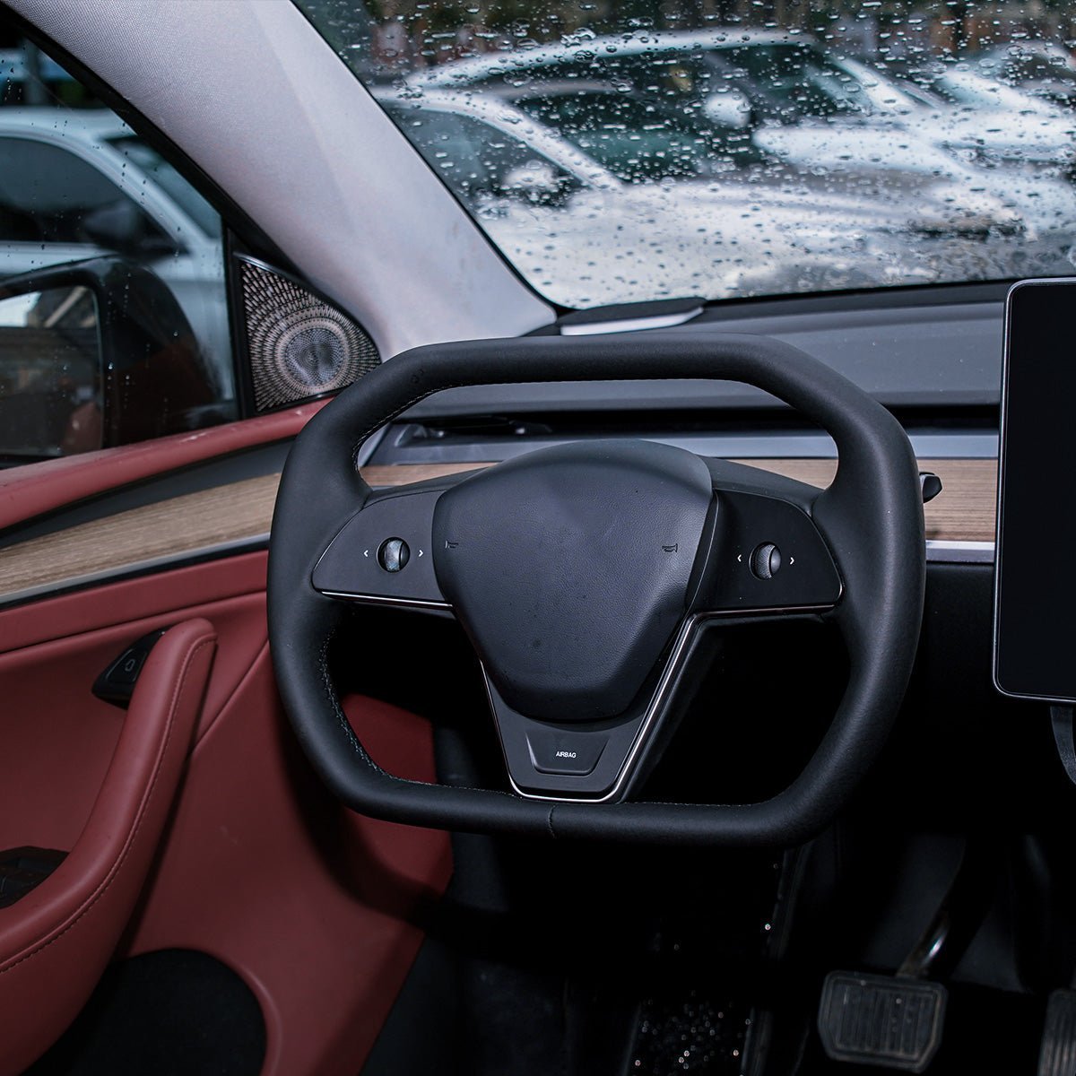 Sikunuo Cyber Steering Wheel for Tesla Model 3 / Y【Cybertruck Style】