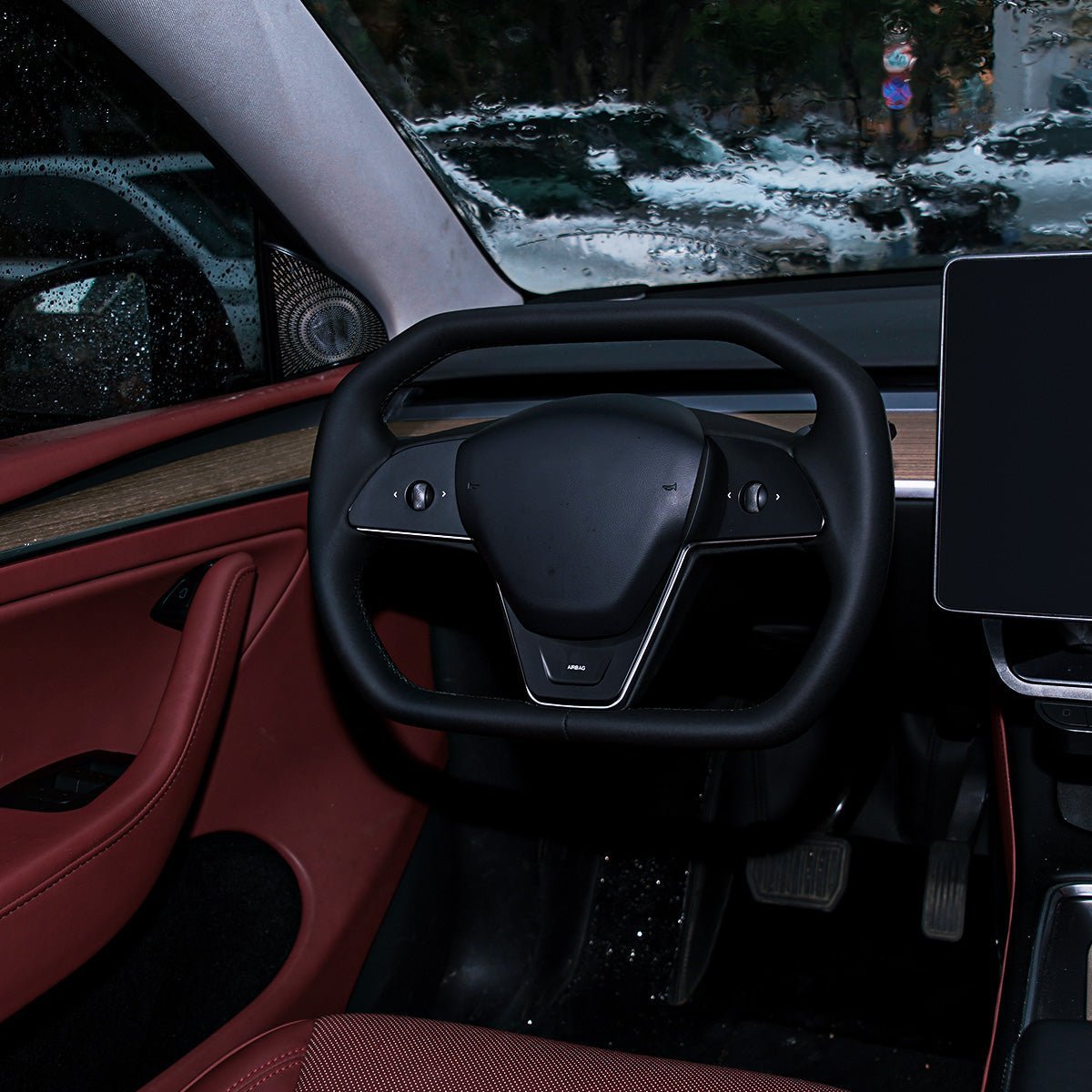 Sikunuo Cyber Steering Wheel for Tesla Model 3 / Y【Cybertruck Style】
