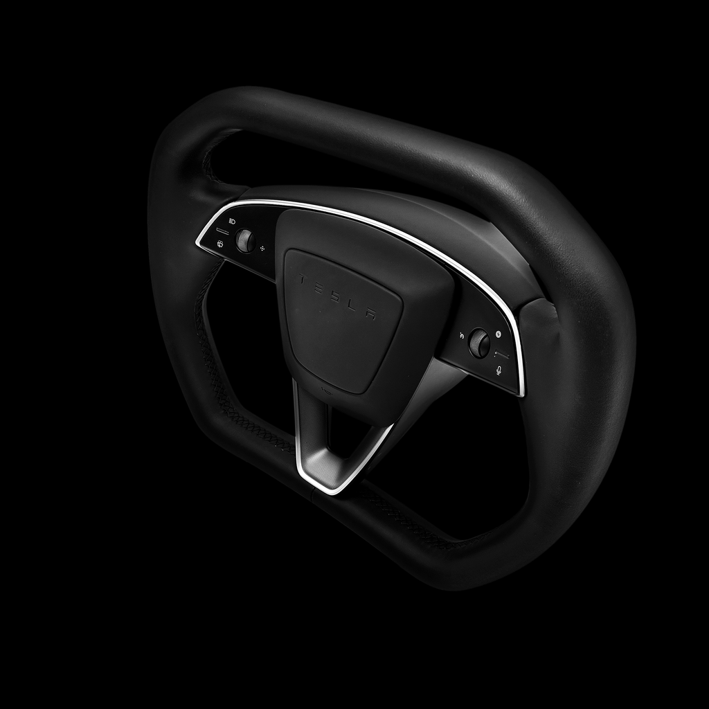 Sikunuo Cybertruck Style Steering Wheel for Model Y Juniper & Model 3 Highland