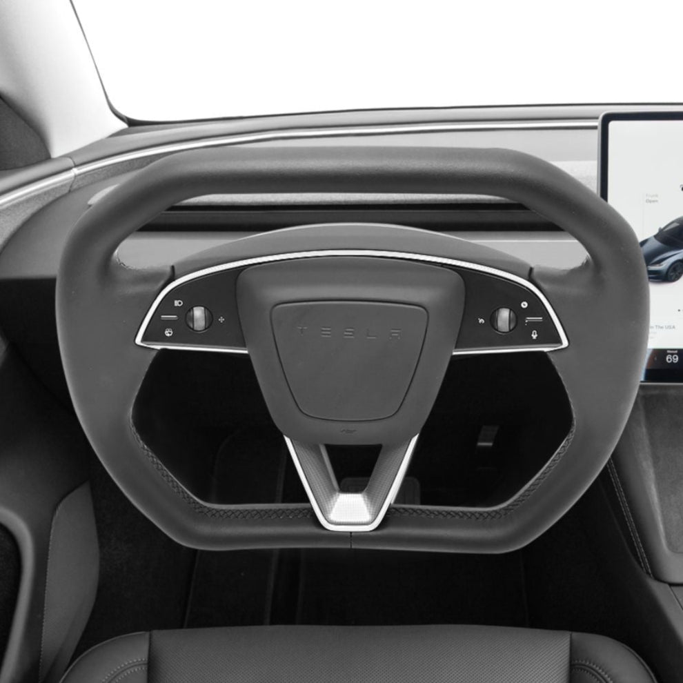 Sikunuo Cybertruck Style Steering Wheel for Model Y Juniper & Model 3 Highland