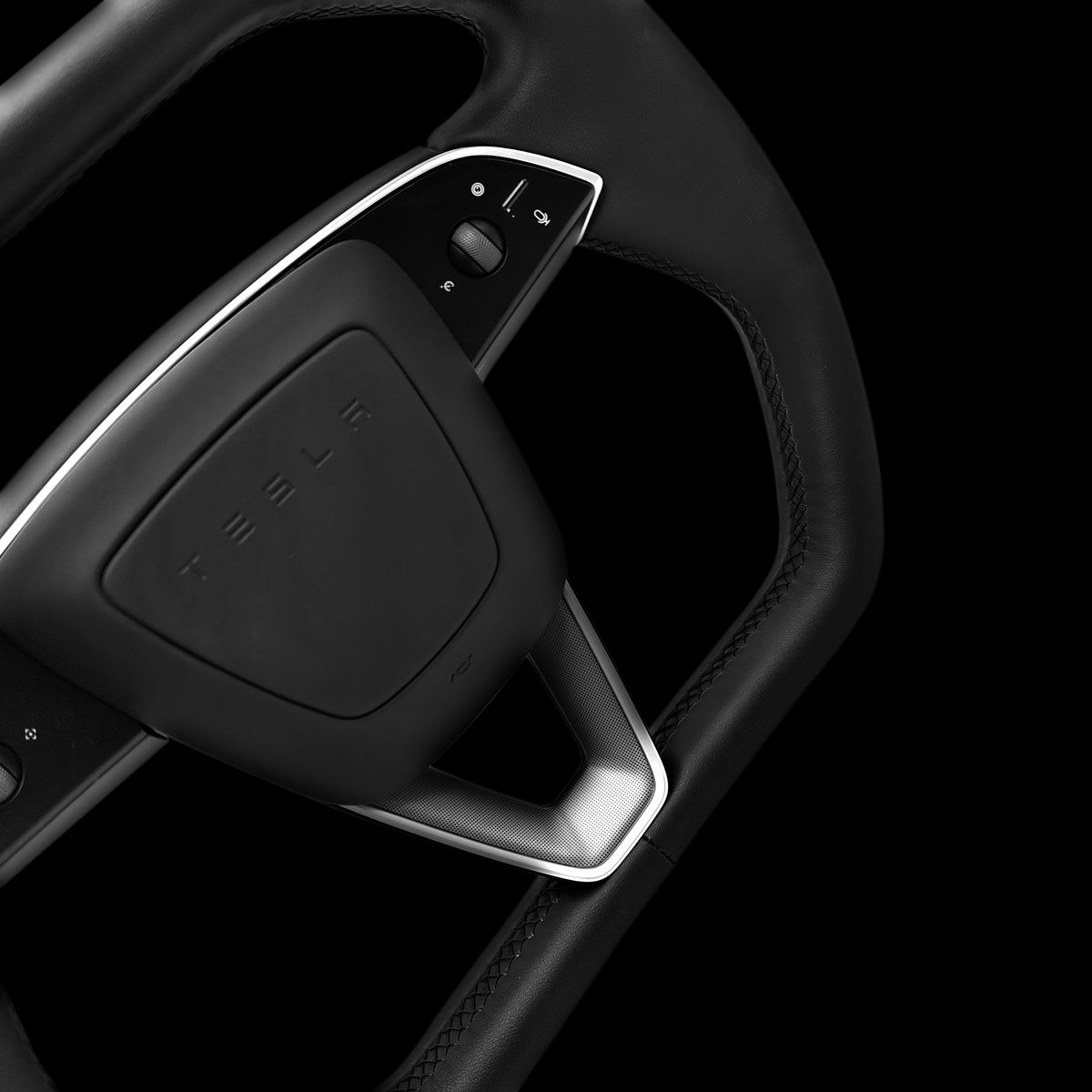 Sikunuo Cybertruck Style Steering Wheel for Model Y Juniper & Model 3 Highland