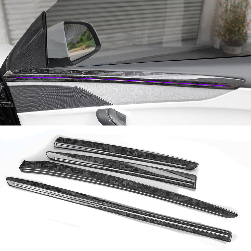 Sikunuo Dry Carbon Fiber Door Trim Cover for Tesla Model Y Juniper