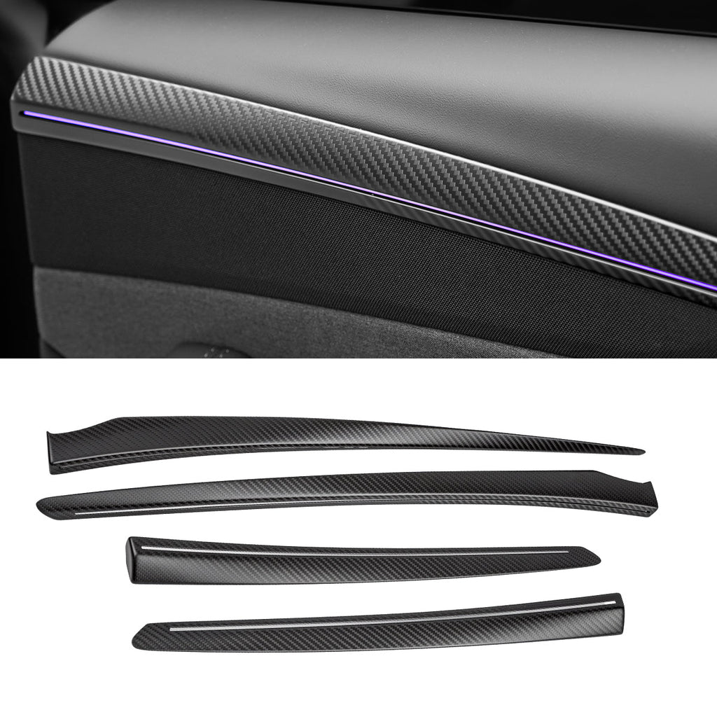 Sikunuo Dry Carbon Fiber Door Trim Cover for Tesla Model Y Juniper
