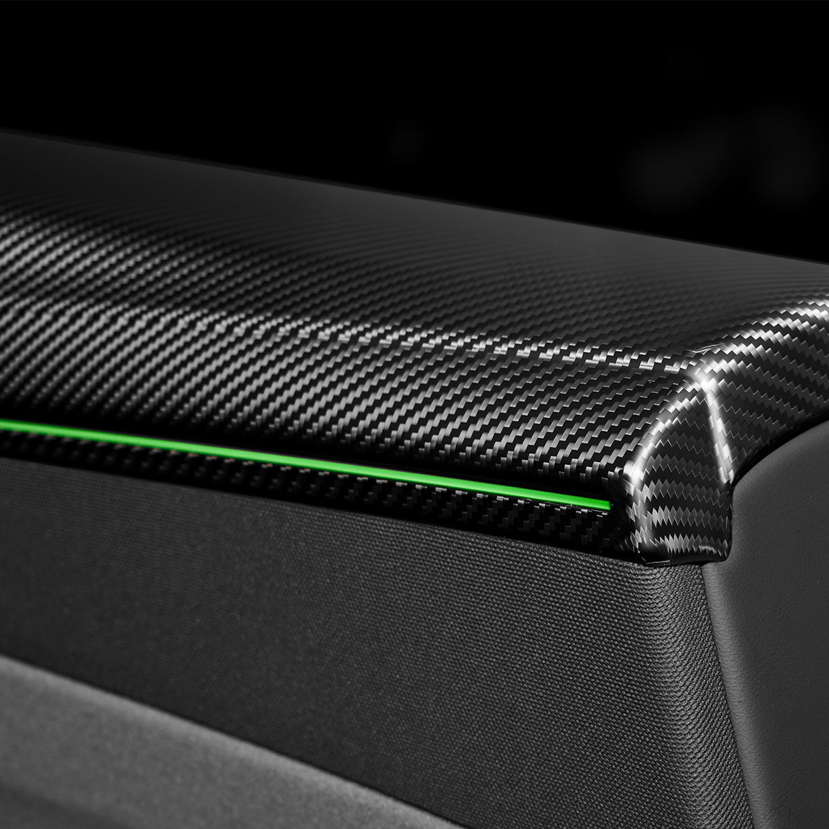 Sikunuo Dry Carbon Fiber Full Upper Oversized Extended Door Panel Overlays for Model Y Juniper