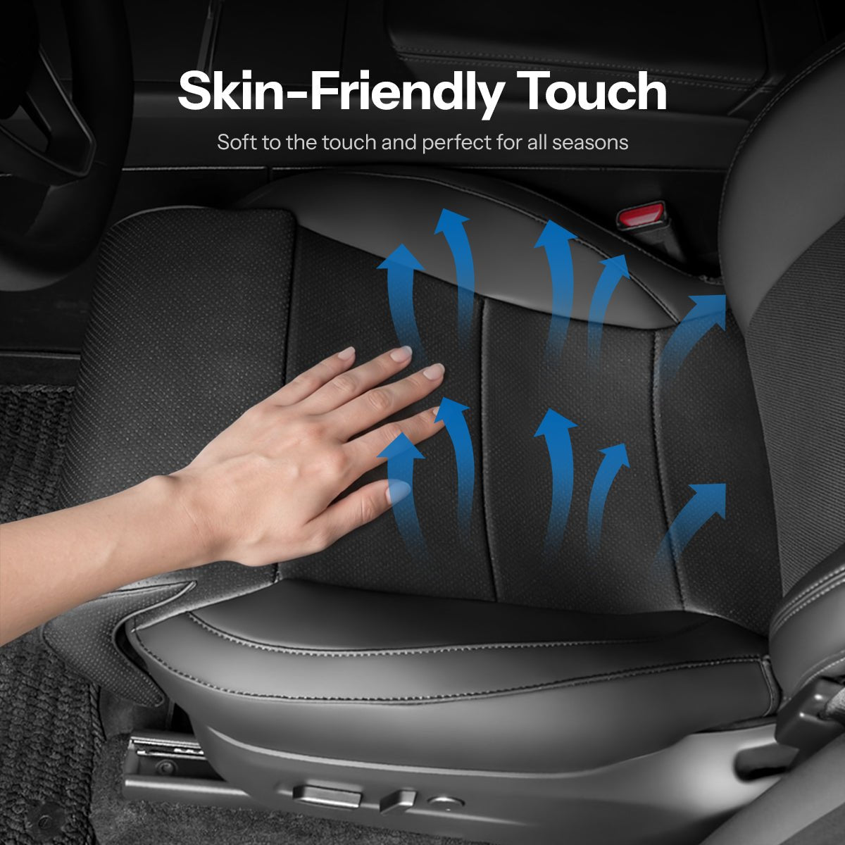 Sikunuo Extended Leg Support Seat Cover for Model Y Juniper / YL