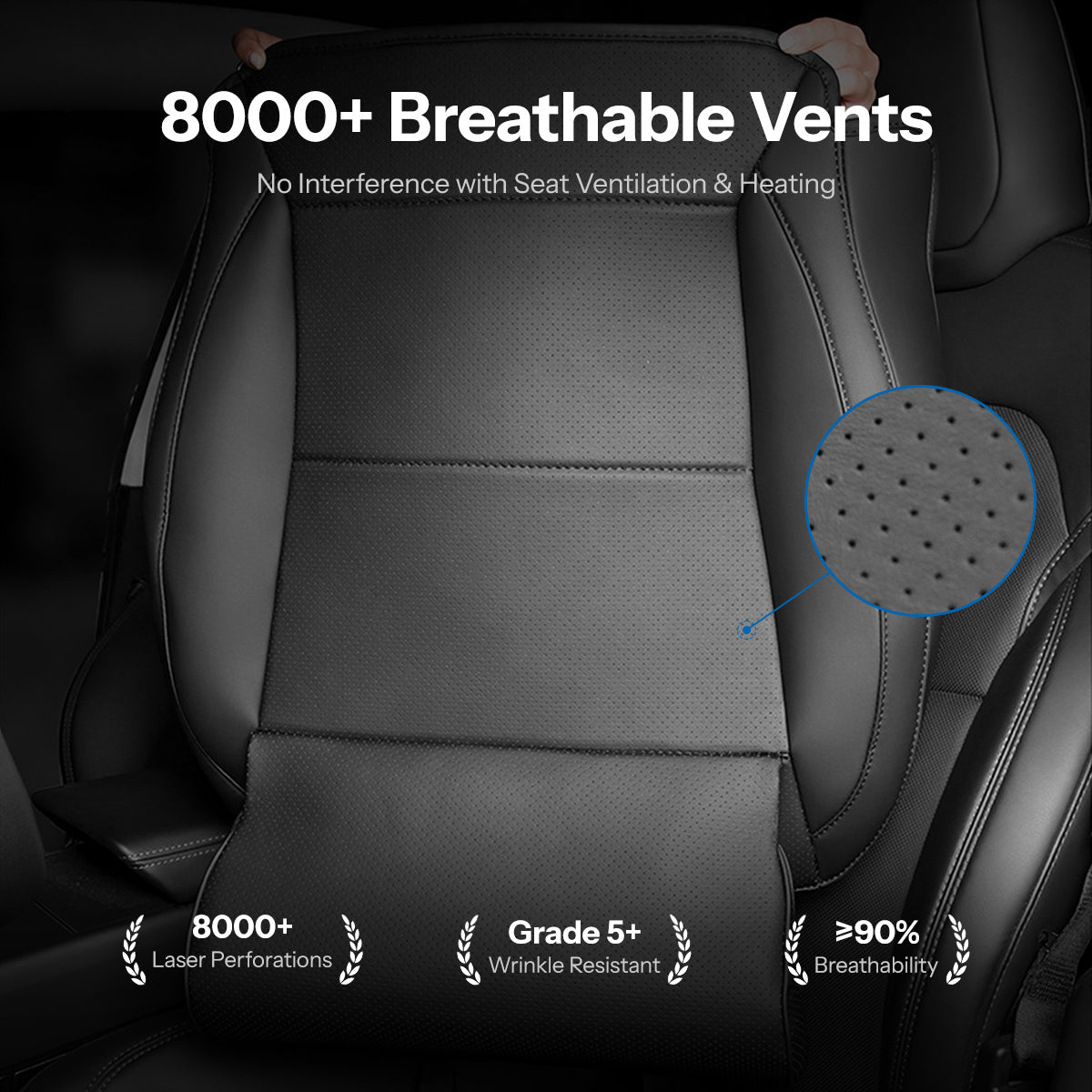 Sikunuo Extended Leg Support Seat Cover for Model Y Juniper / YL