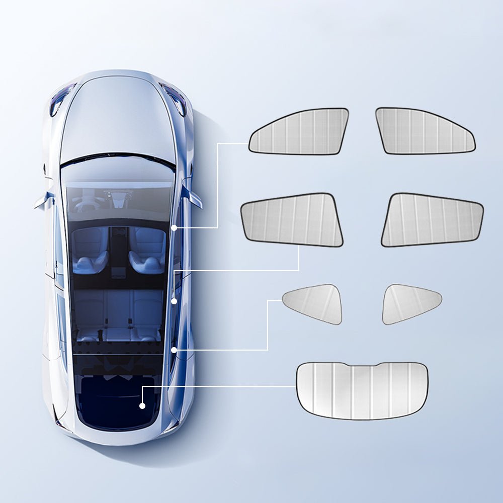 Sikunuo Foldable Window Shades for Model 3 & Model Y