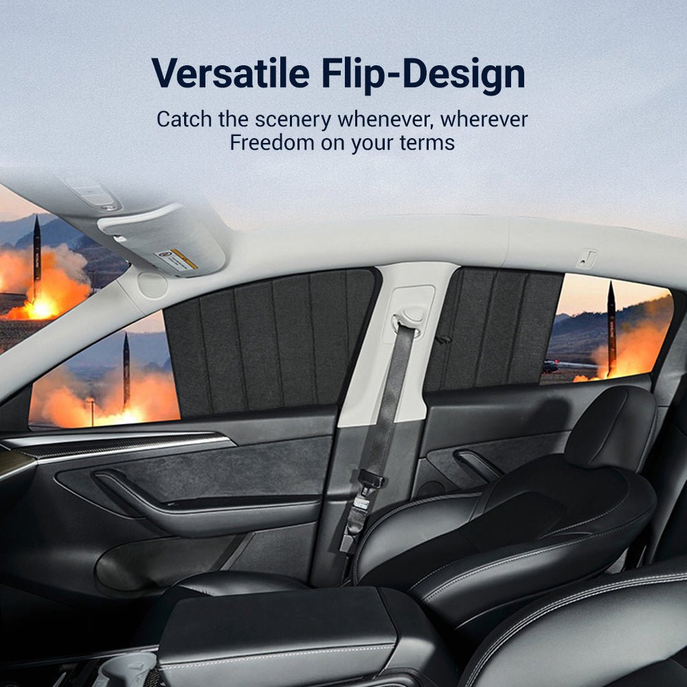 Sikunuo Foldable Window Shades for Model 3 & Model Y