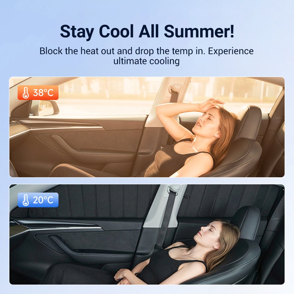 Sikunuo Foldable Window Shades for Model 3 & Model Y