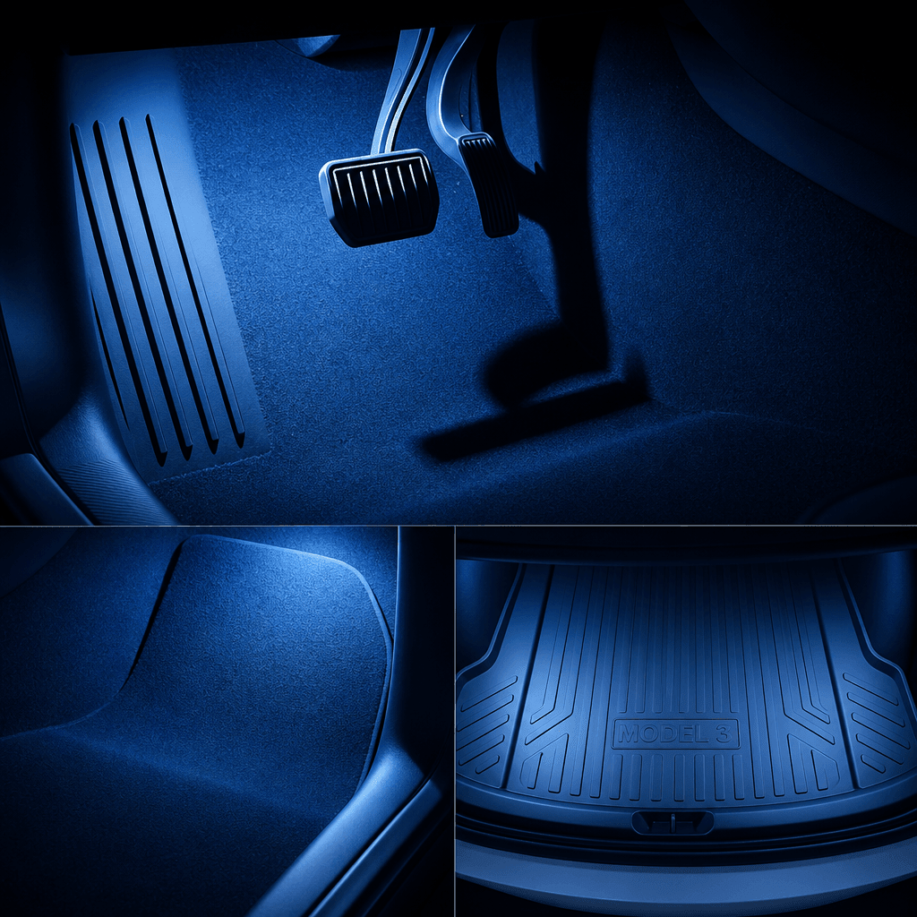 Sikunuo Footwell / Puddle / Glovebox / Frunk / Trunk LED Lights for Model 3/Y/S/X