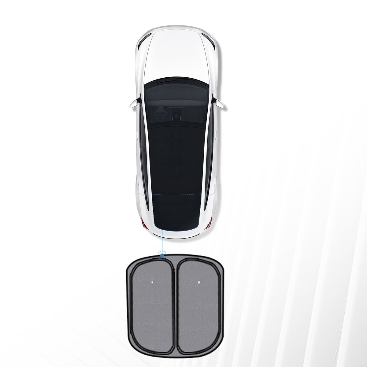Sikunuo Full Car Sun Shade Set for Tesla Model YL 6-Seater