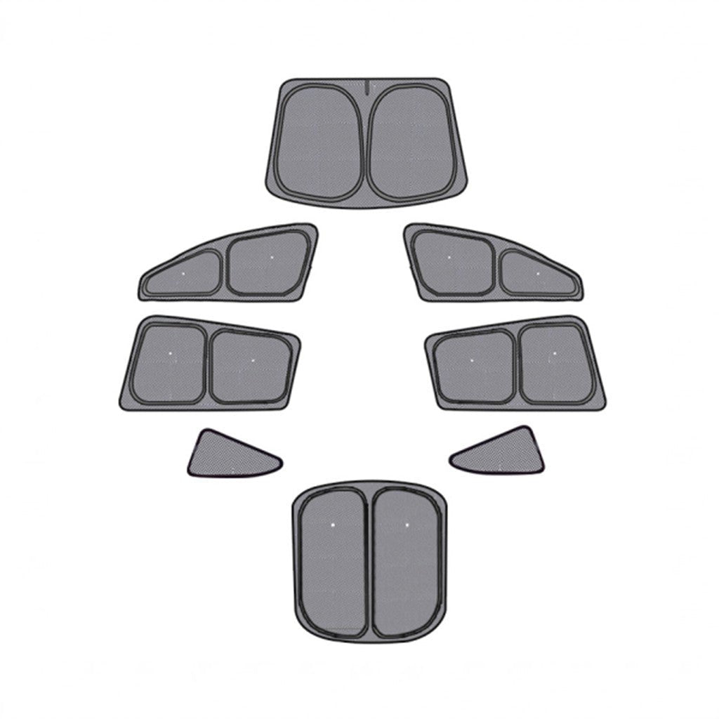 Sikunuo Full Car Sun Shade Set for Tesla Model YL 6-Seater