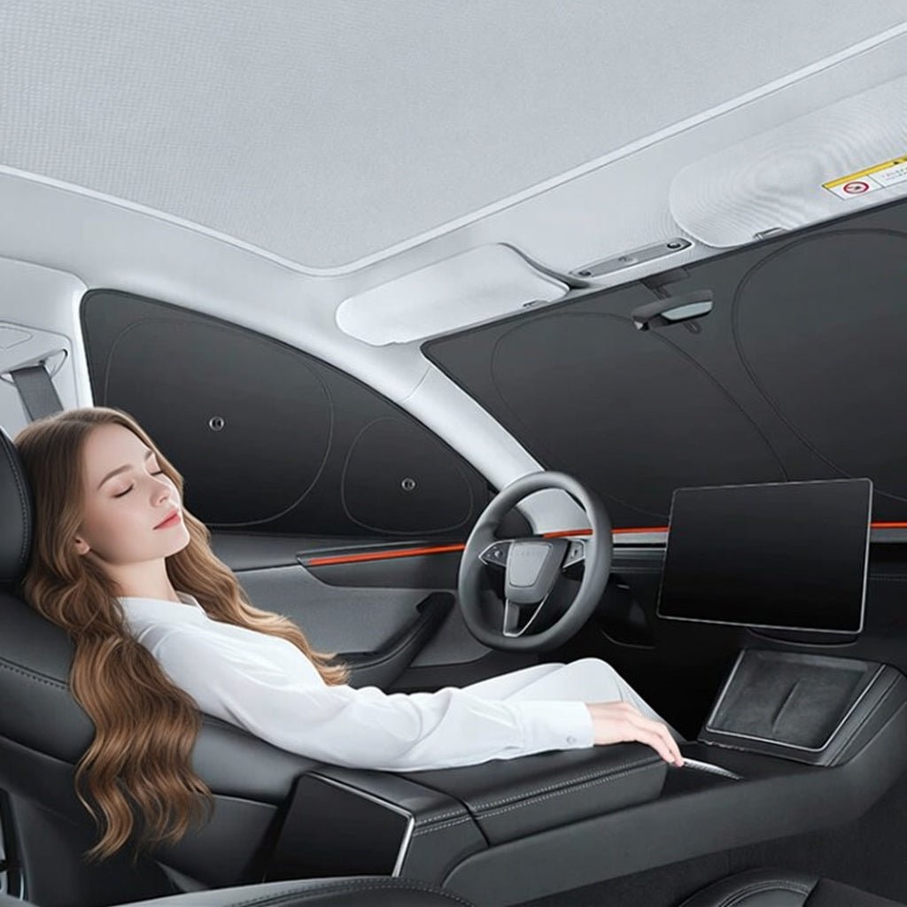 Sikunuo Full Car Sun Shade Set for Tesla Model YL 6-Seater