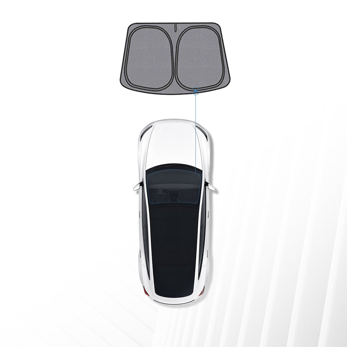 Sikunuo Full Car Sun Shade Set for Tesla Model YL 6-Seater