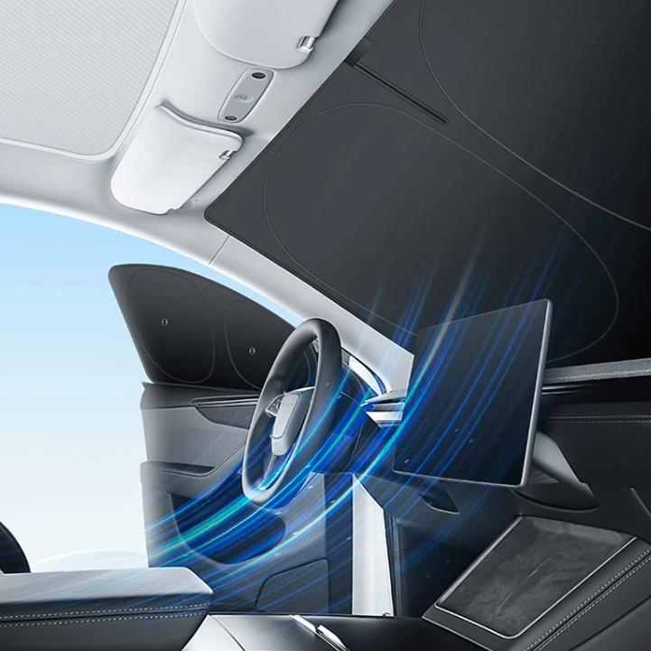 Sikunuo Full Car Sun Shade Set for Tesla Model YL 6-Seater