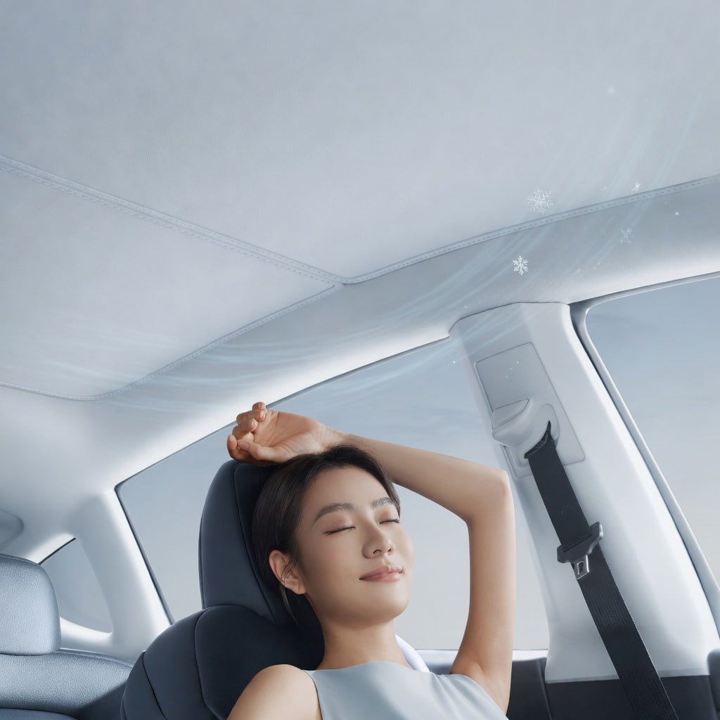 Sikunuo Glass Roof Sunshade for Tesla Model YL 6-Seater