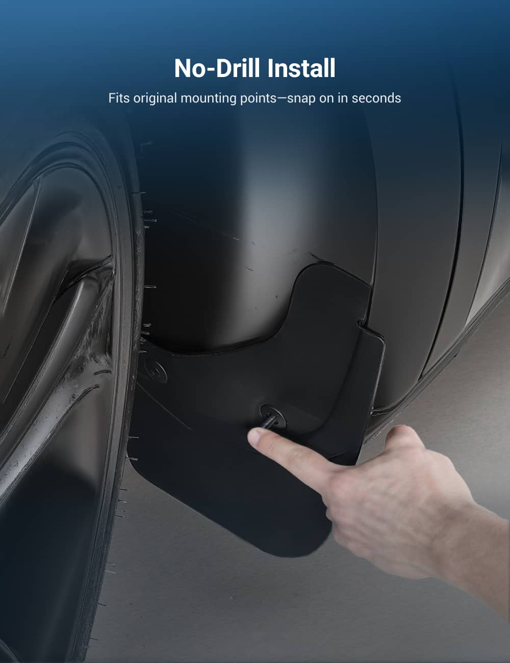 Sikunuo Hidden Mud Flaps for Model Y Juniper/ Model YL | Invisible Protection