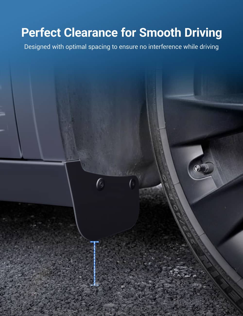 Sikunuo Hidden Mud Flaps Splash Guards for Model 3 Highland / Model Y Juniper