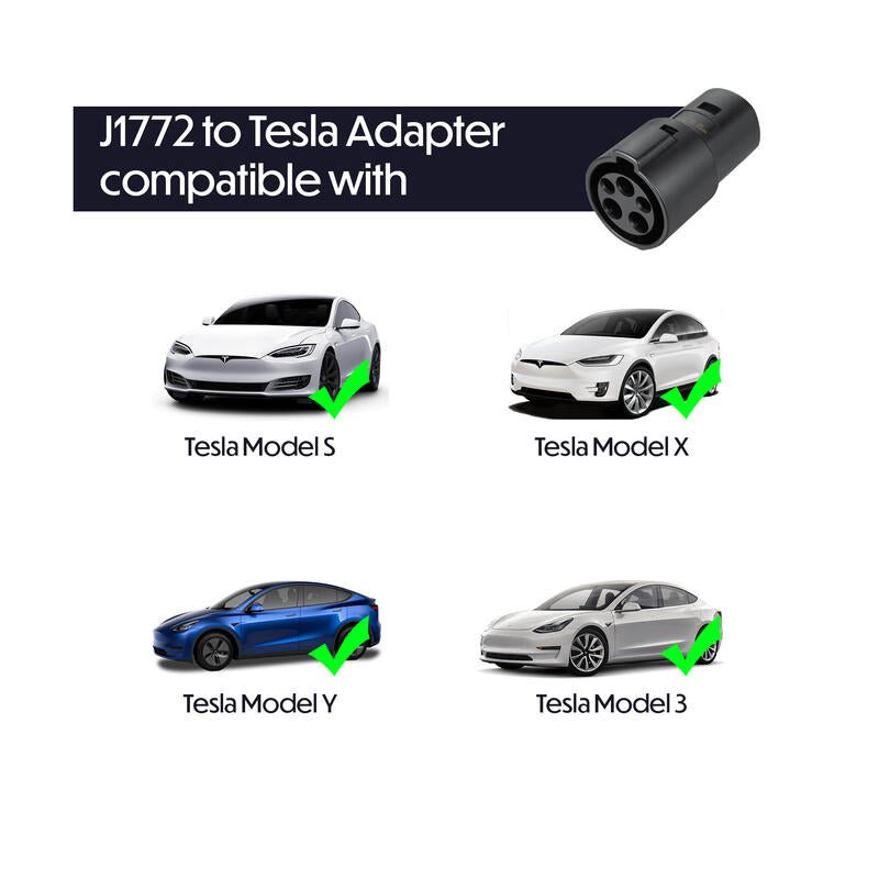 Sikunuo J1772 to Tesla Charger Adapter | 250V | 60A