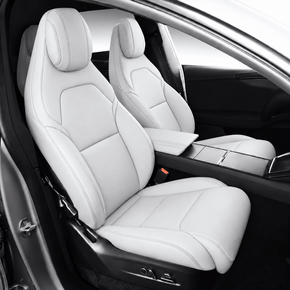 Sikunuo Leather Seat Covers for Tesla Model YL 6-Seater