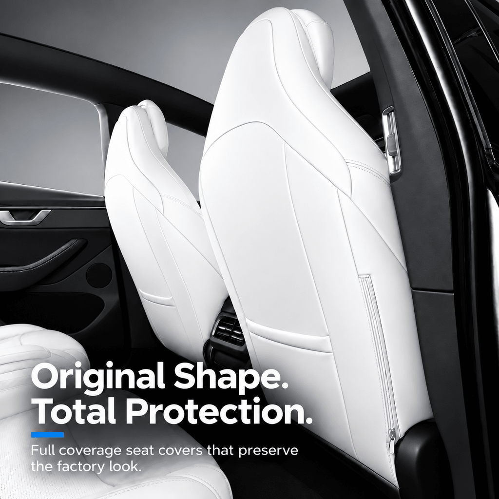 Sikunuo Leather Seat Covers for Tesla Model YL 6-Seater