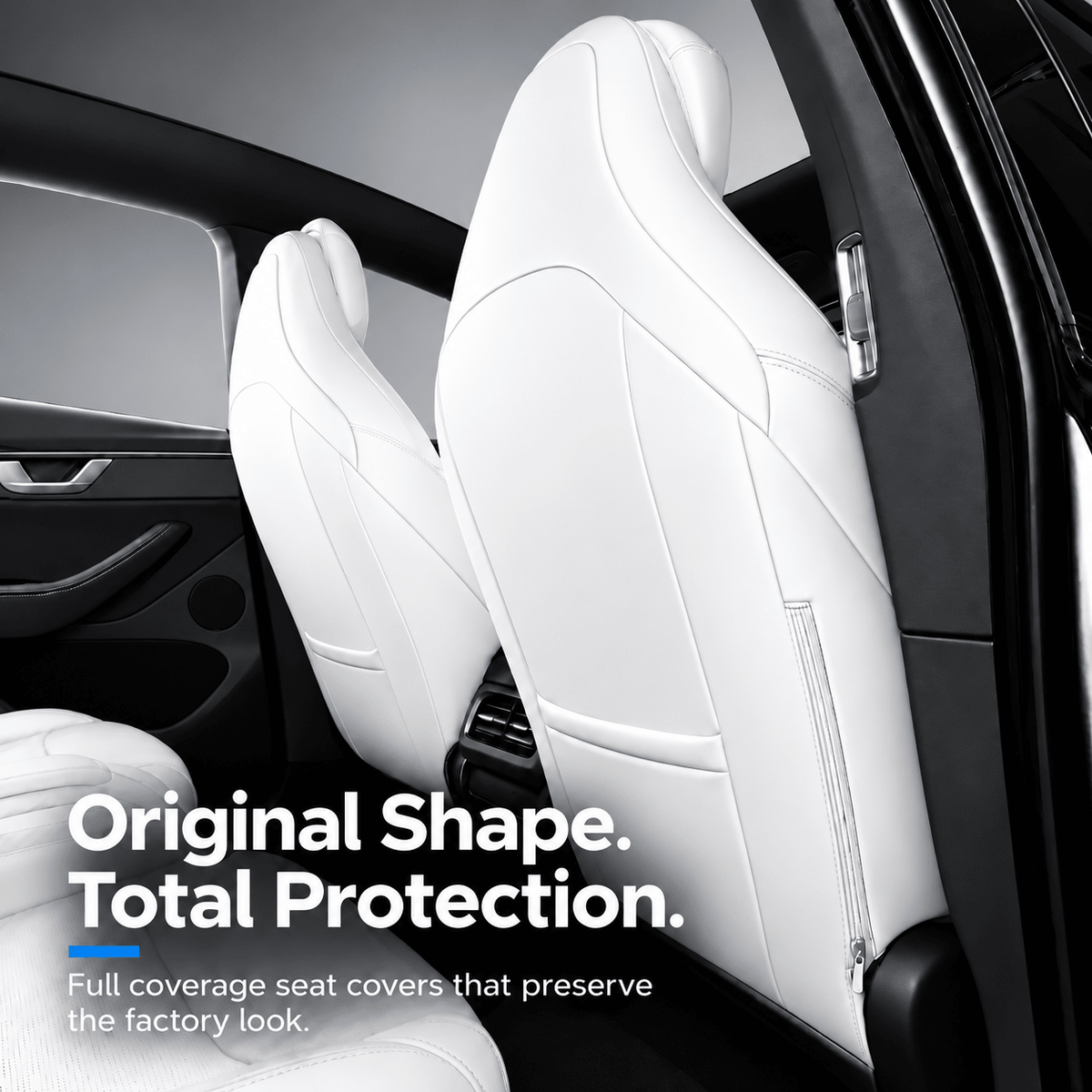 Sikunuo Leather Seat Covers for Tesla Model YL 6-Seater