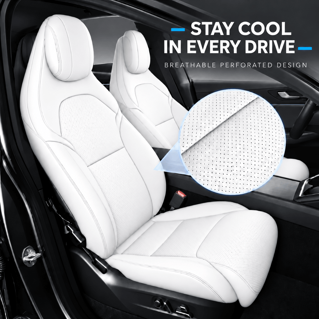 Sikunuo Leather Seat Covers for Tesla Model YL 6-Seater