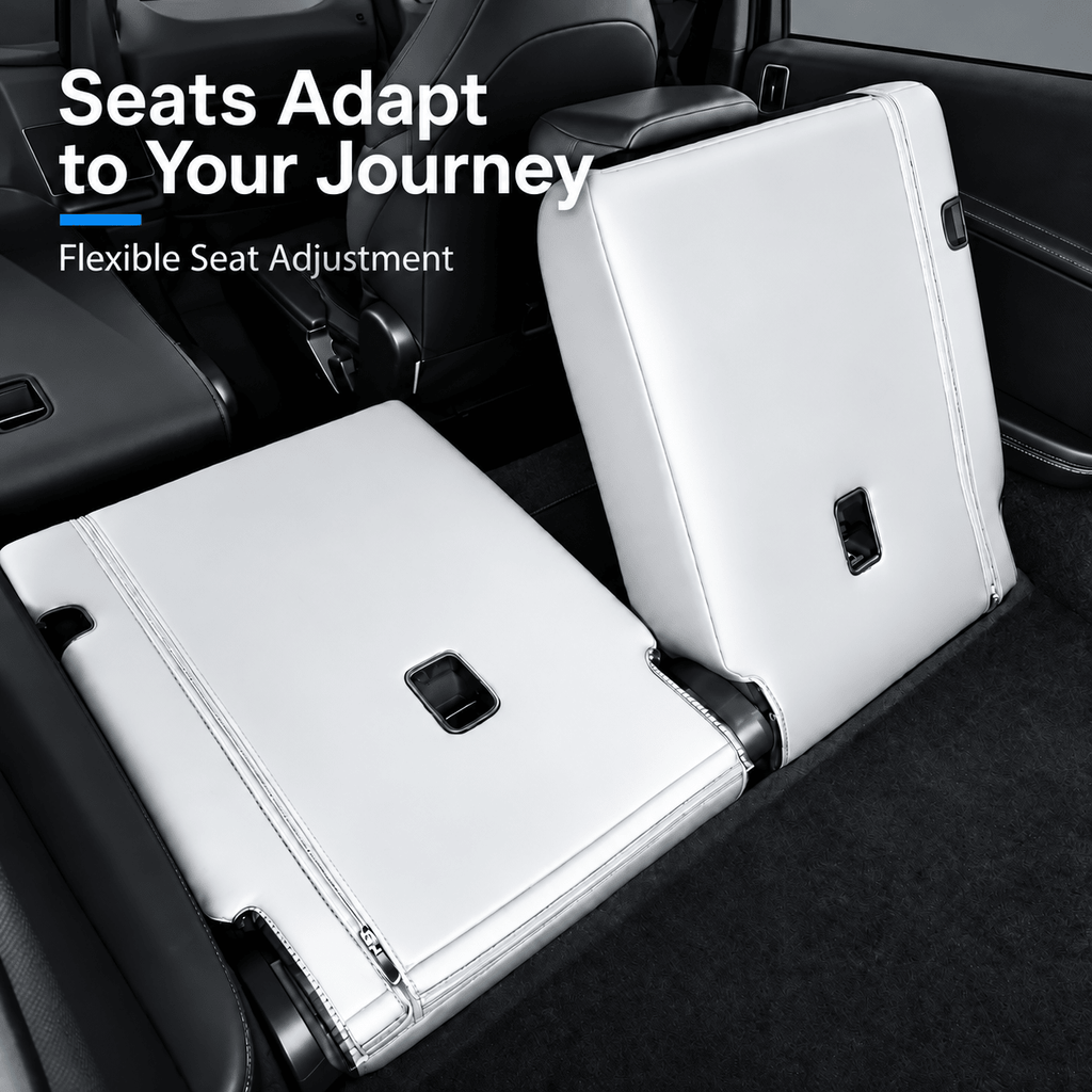 Sikunuo Leather Seat Covers for Tesla Model YL 6-Seater